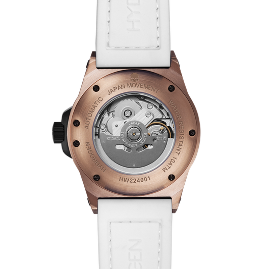 Line1: Otto White Rose Gold Watch - Elegant Style