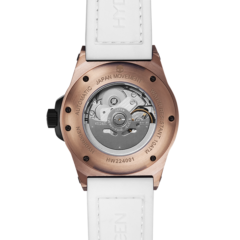 Line1: Otto White Rose Gold Watch - Elegant Style