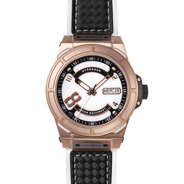 Line1: Otto White Rose Gold Watch - Elegant Style