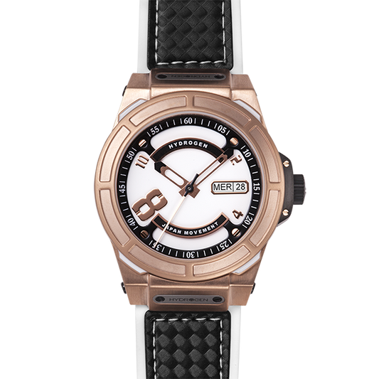 Line1: Otto White Rose Gold Watch - Elegant Style