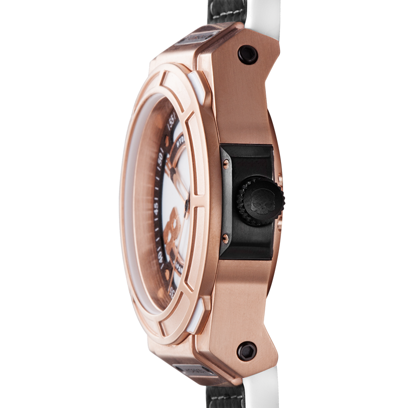 Line1: Otto White Rose Gold Watch - Elegant Style
